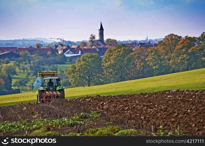 agriculture machine with plow