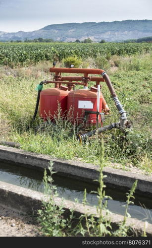 Agriculture pipes and tap water for watering plants