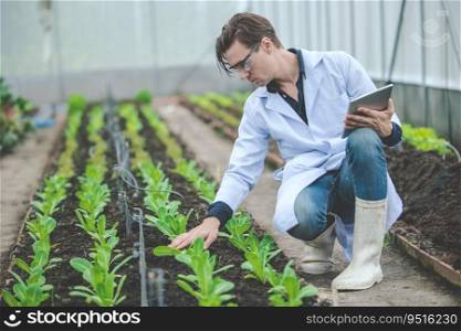 Agriculture plant science technology research and development concept.