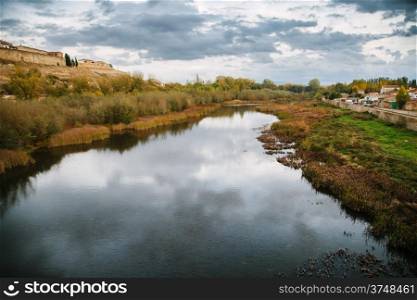 Agueda River in Ciudad Rodrigo, Salamanca, Spain