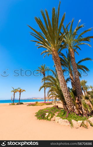 Aguilas beach Murcia Poniente bay at Mediterranean sea of Spain