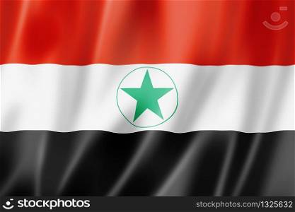 Ahwazi Arabs ethnic flag, Iran. 3D illustration. Ahwazi Arabs ethnic flag, Iran
