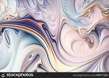 AI generated Abstract Background with Fluid Swirls. AI generated Illustration.