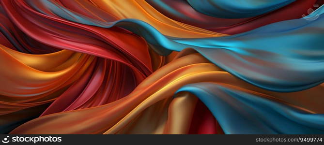 AI generated illustration of colorful and dynamic abstract background with silk pattern