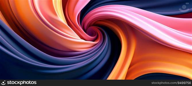 AI generated illustration of colorful and dynamic abstract background with swirling pattern
