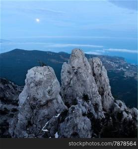 Ai-Petri mountain at night. Crimea, Ukraine