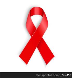AIDS awareness red ribbon on white background.. AIDS Vector illustration AIDS awareness red ribbon on white background. awareness red ribbon on white background.