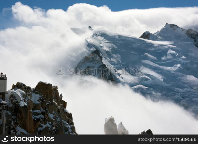 Aiguille du Midi View, looking towards Mont Blanc
