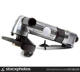 air angle grinder on white background