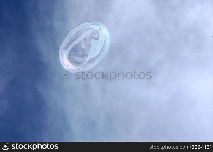 Air bubble in front of the sky