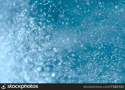 air bubbles in water macro background / blue background abstract bubbles in water