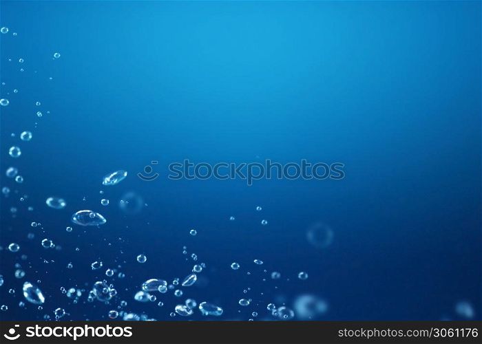 air bubbles under water - nature background