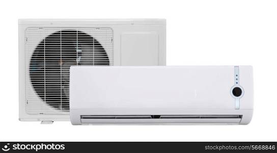 Air conditioner isolated on white