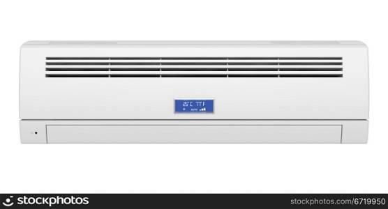 Air conditioner isolated on white background, front view