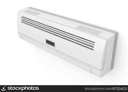 Air conditioner on white wall