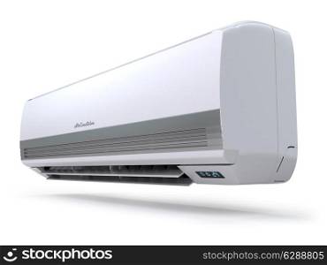 Air conditioner system isolated on white. 3d