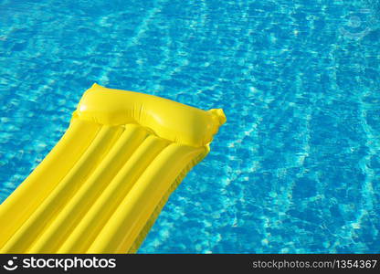 Air Mattress On The Water In The Pool