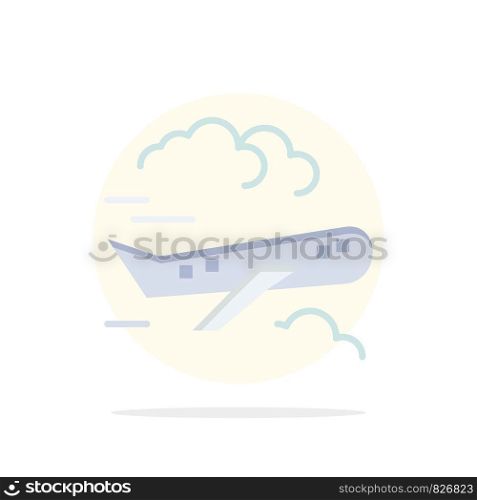 Air, Plane, Airplane, Fly Abstract Circle Background Flat color Icon