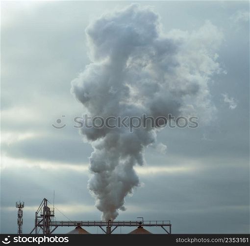 Air pollution smoke from refinery industry. Air pollution smoke from industry