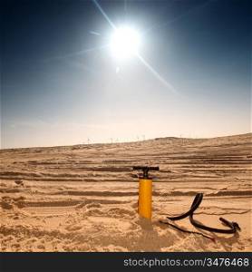 air pump in the desert