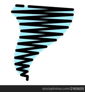 Air tornado icon. Outline air tornado vector icon color flat isolated. Air tornado icon color outline vector