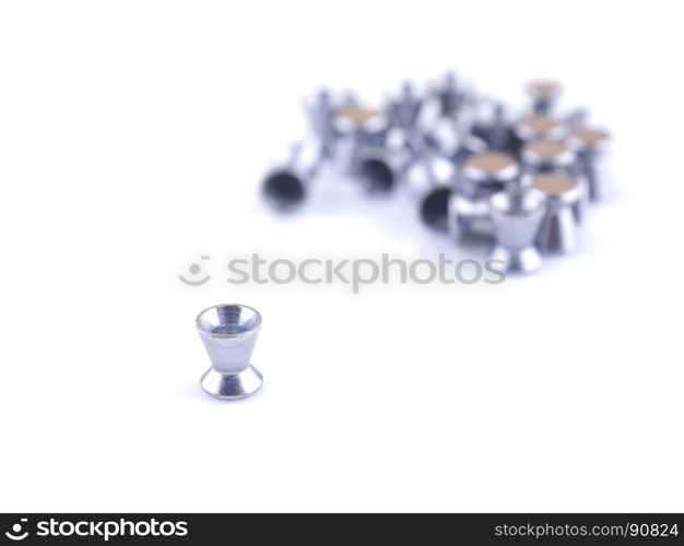 airgun bullets on a white background