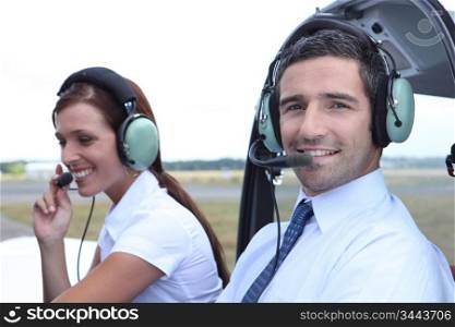 Airline pilot and co-pilot