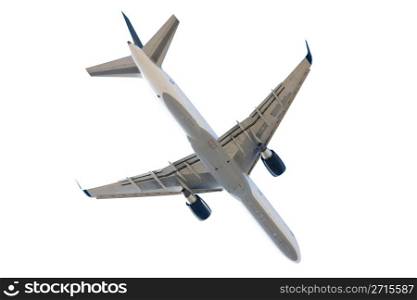 Airliner isolated on a white background