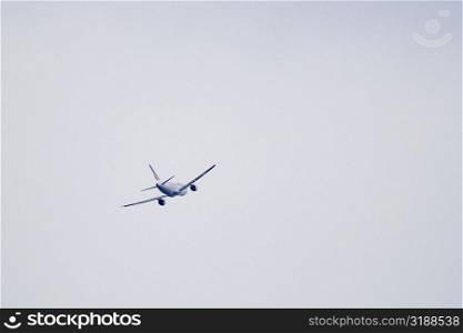 Airplane in flight, Nice, Provence-Alpes-Cote D&acute;Azur, France