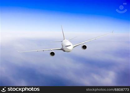 Airplane in the sky. Passenger Airliner