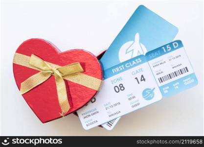 airplane tickets gift box