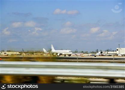 Airplanes at the airport, Miami, Florida, USA