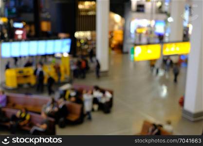 Airport abstract blurred interior background