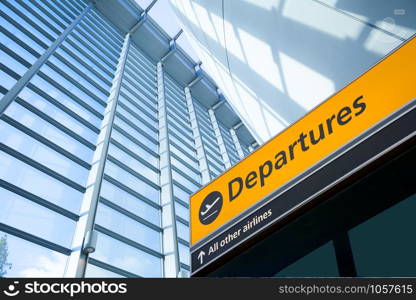 Airport Departure & Arrival information sign