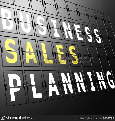 Airport display business sales planning