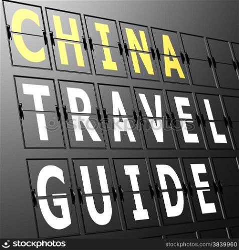 Airport display China travel guide