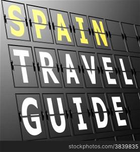 Airport display Spain travel guide