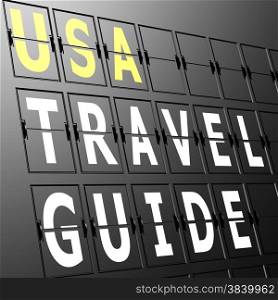 Airport display USA travel guide