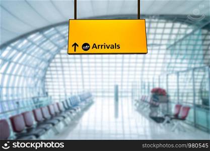 Airport sign deporture and arrival board