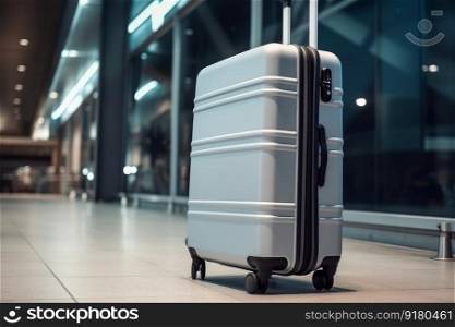 Airport travel bag. Business luggage. Generate Ai. Airport travel bag. Generate Ai