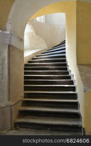 Aiud city romania medieval church interior stairs architecture