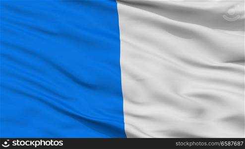 Ajaccio City Flag, Country France, Closeup View. Ajaccio City Flag, France, Closeup View