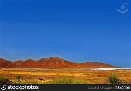 Ajaches mountain in Lanzarote Punta Papagayo at Canary Islands