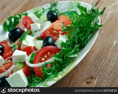 Akdeniz salatas? - Mediterranean salad.