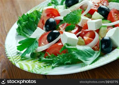 Akdeniz salatas? - Mediterranean salad.