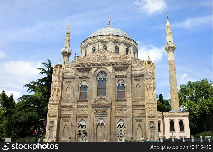 Aksaray Valide Mosque historic architecture in Istanbul, Turkey