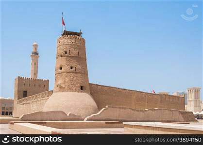 Al Fahidi Fort (1787), home to the Dubai Museum and city&rsquo;s oldest building. Dubai, Uae.