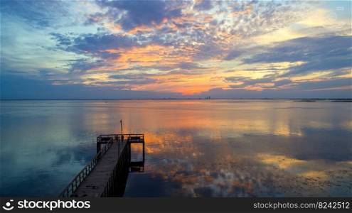 Alabama Gulf Coast at sunset