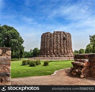 Alai Minar ruins, UNESCO World Heritage Site. Qutub Complex, Delhi, India