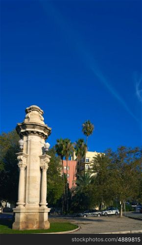 Alameda Albereda column in Valencia of Spain